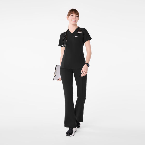Women's Black Everly Slim V-Neck - Scrub Top