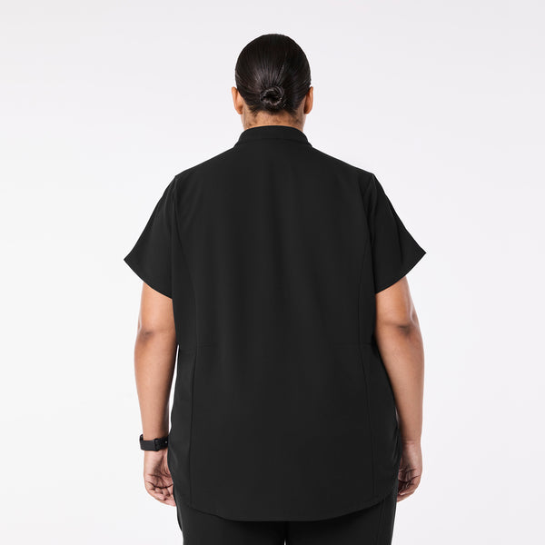 Women's Black Montex Relaxed Scrub Top (3XL-6XL)