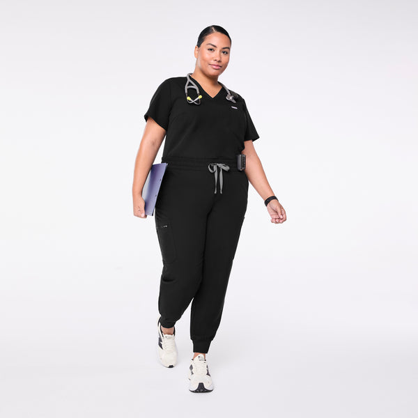 women's Black Uman Relaxed - Tall Jogger Scrub Pant (3XL-6XL)