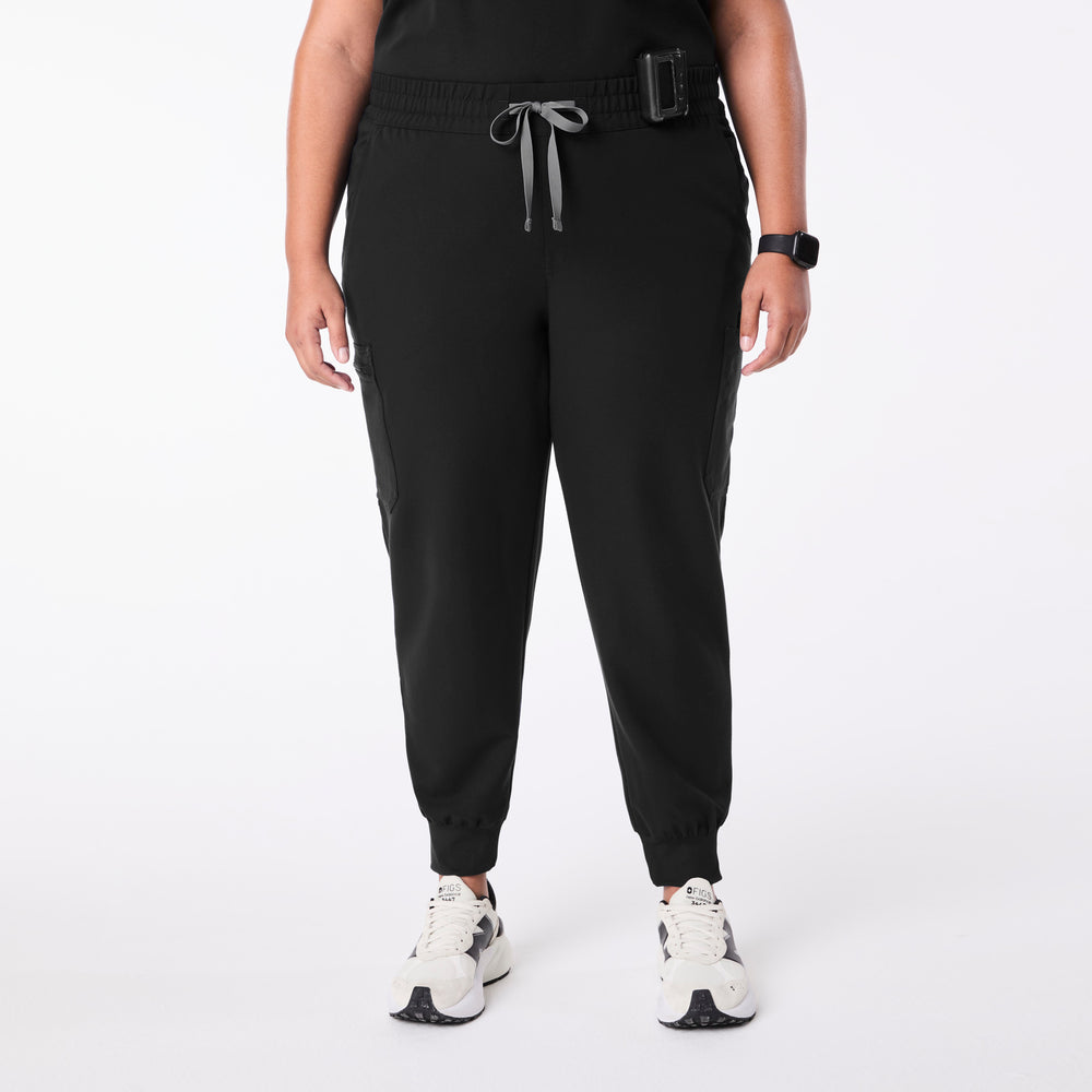 women's Black Uman Relaxed - Petite Jogger Scrub Pant (3XL-6XL)