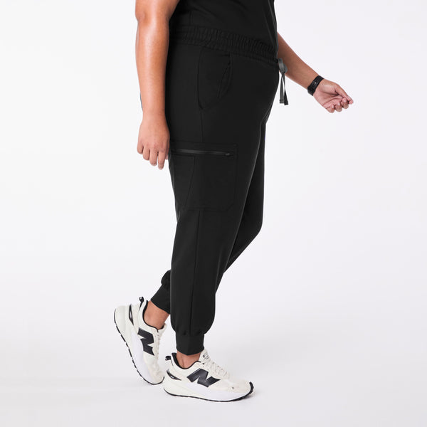 women's Black Uman Relaxed - Tall Jogger Scrub Pant (3XL-6XL)