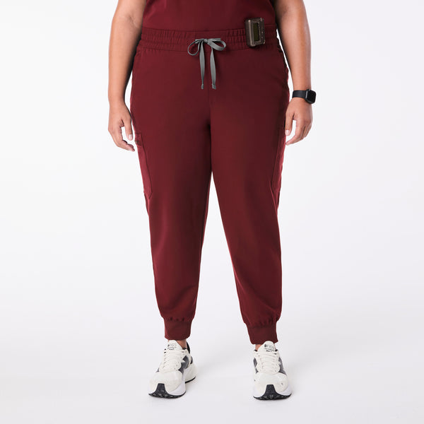 Women's Burgundy Uman Relaxed - Tall Jogger Scrub Pant (3XL-6XL)