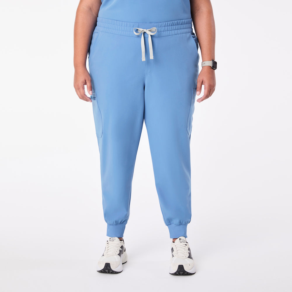 women's Ceil Blue Uman Relaxed - Petite Jogger Scrub Pant (3XL-6XL)