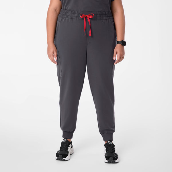 Women's Charcoal Uman High-Rise - Petite Jogger Scrub Pant (3XL-6XL)