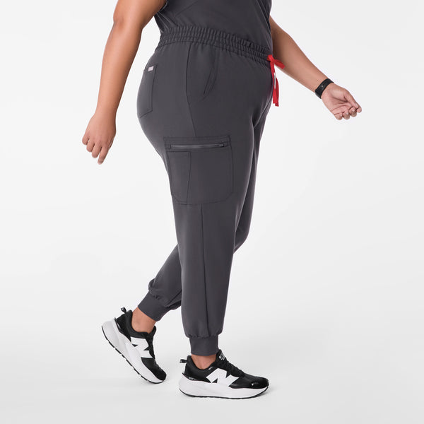 Women's Charcoal Uman High-Rise - Petite Jogger Scrub Pant (3XL-6XL)