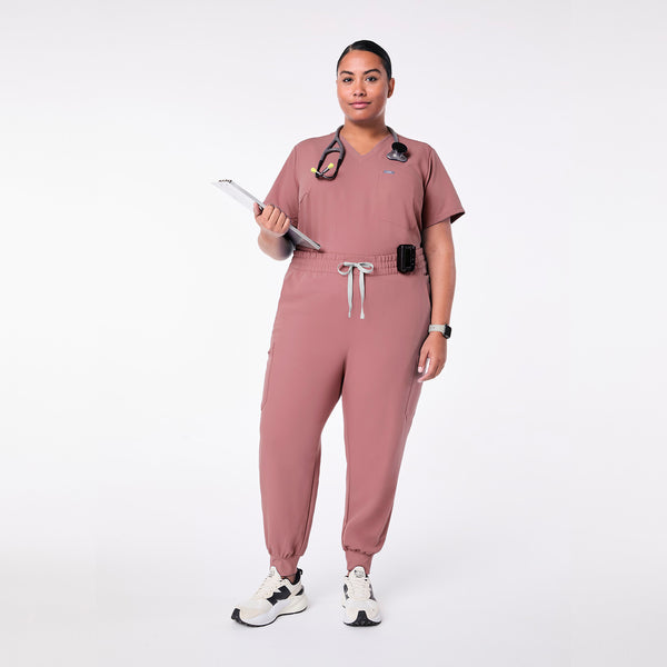 Women's Mauve Uman High-Rise - Petite Jogger Scrub Pant (3XL-6XL)