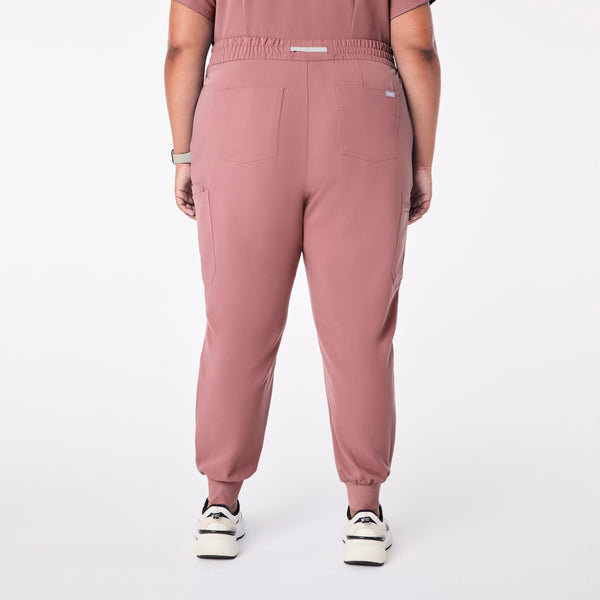 women's Mauve High Waisted Uman Relaxed - Tall Jogger Scrub Pant (3XL-6XL)