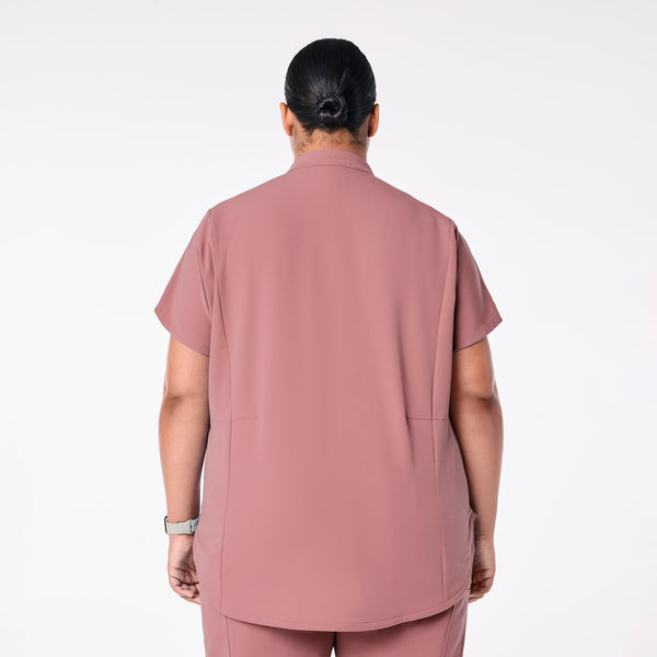 Women's Mauve Montex Relaxed Scrub Top (3XL-6XL)
