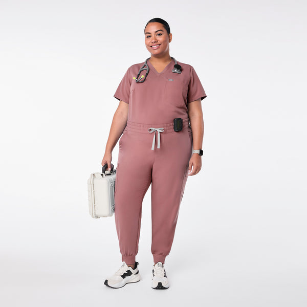 Women's Mauve Uman Relaxed - Petite Jogger Scrub Pant (3XL-6XL)