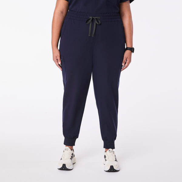 women's Navy High Waisted Uman Relaxed - Tall Jogger Scrub Pant (3XL-6XL)