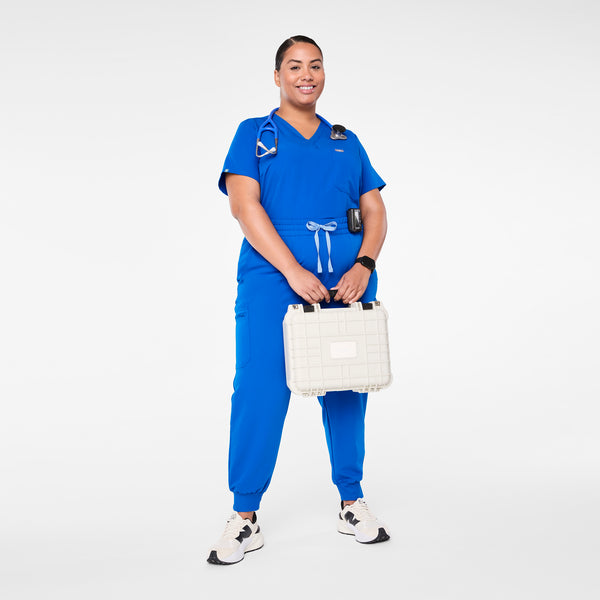 Women's Royal Blue Uman High-Rise - Jogger Scrub Pant (3XL-6XL)