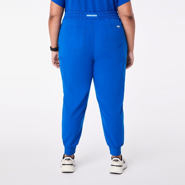 women's Royal Blue High Waisted Uman Relaxed - Tall Jogger Scrub Pant (3XL-6XL)