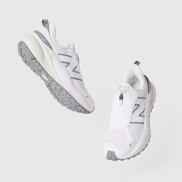 Unisex White FIGS | New Balance 3447 Zip