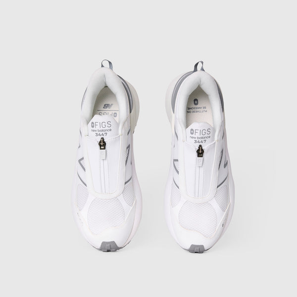 Unisex White FIGS | New Balance 3447 Zip