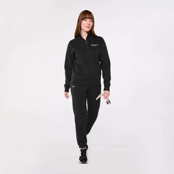 Women's Black Off-Shift Awesome Humans ¼ Zip - Sweatshirt™