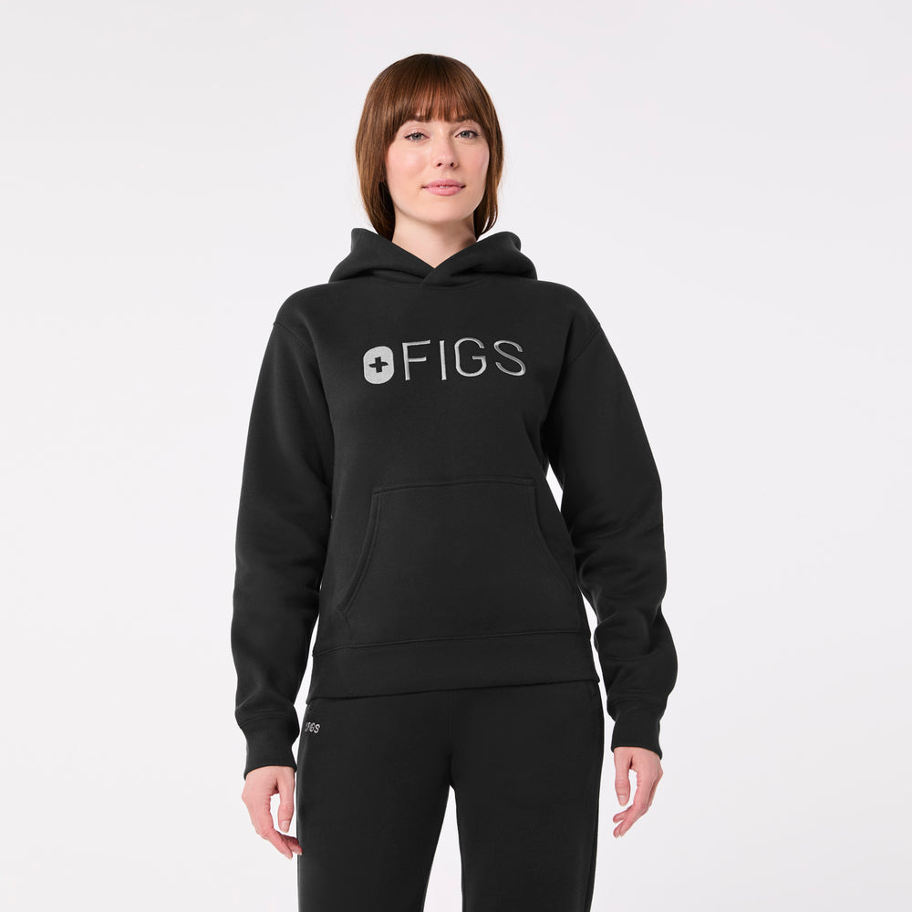 Women's Black Off-Shift FIGS Logo - Hoodie Sweatshirt™