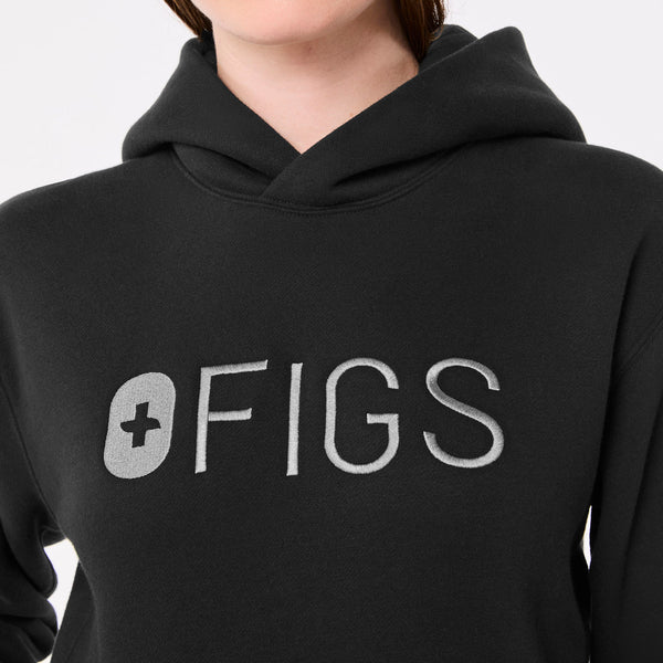 Women's Black Off-Shift FIGS Logo - Hoodie Sweatshirt™
