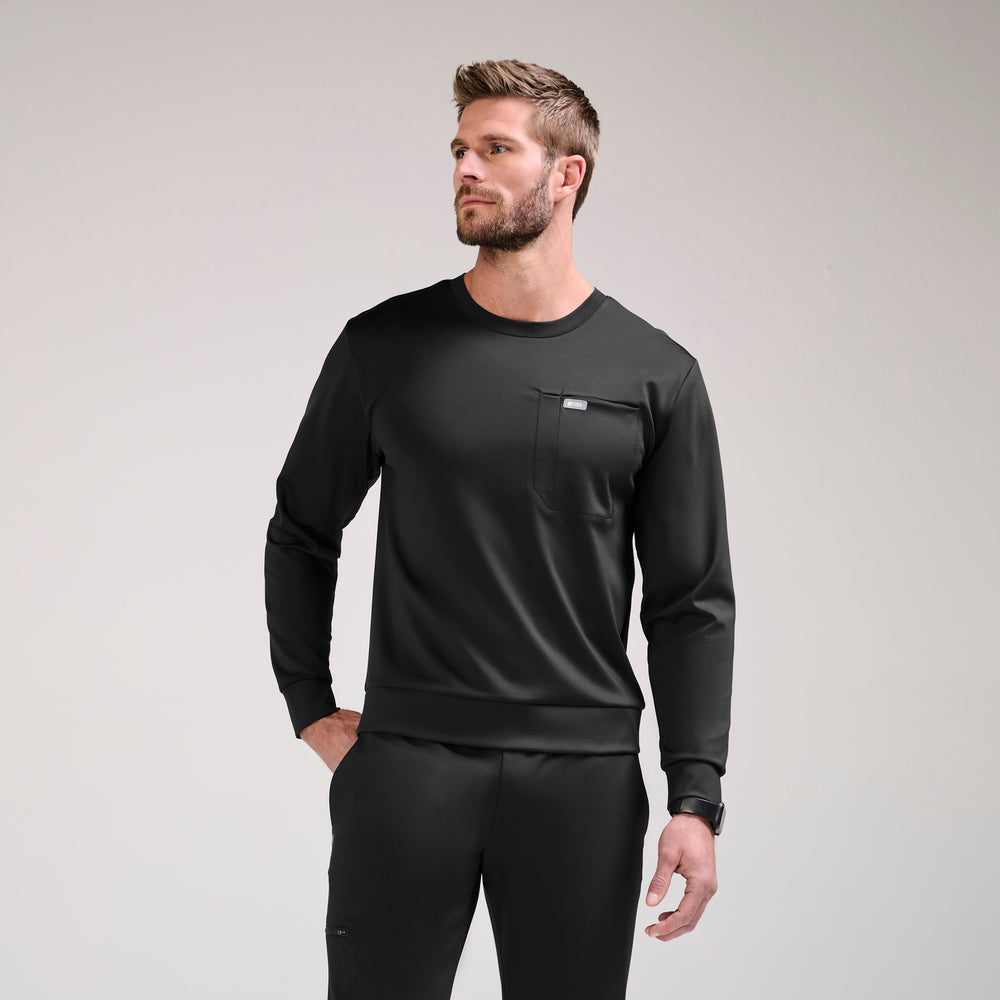 men's Black Destin FORMx Crewneck - Scrub Top™