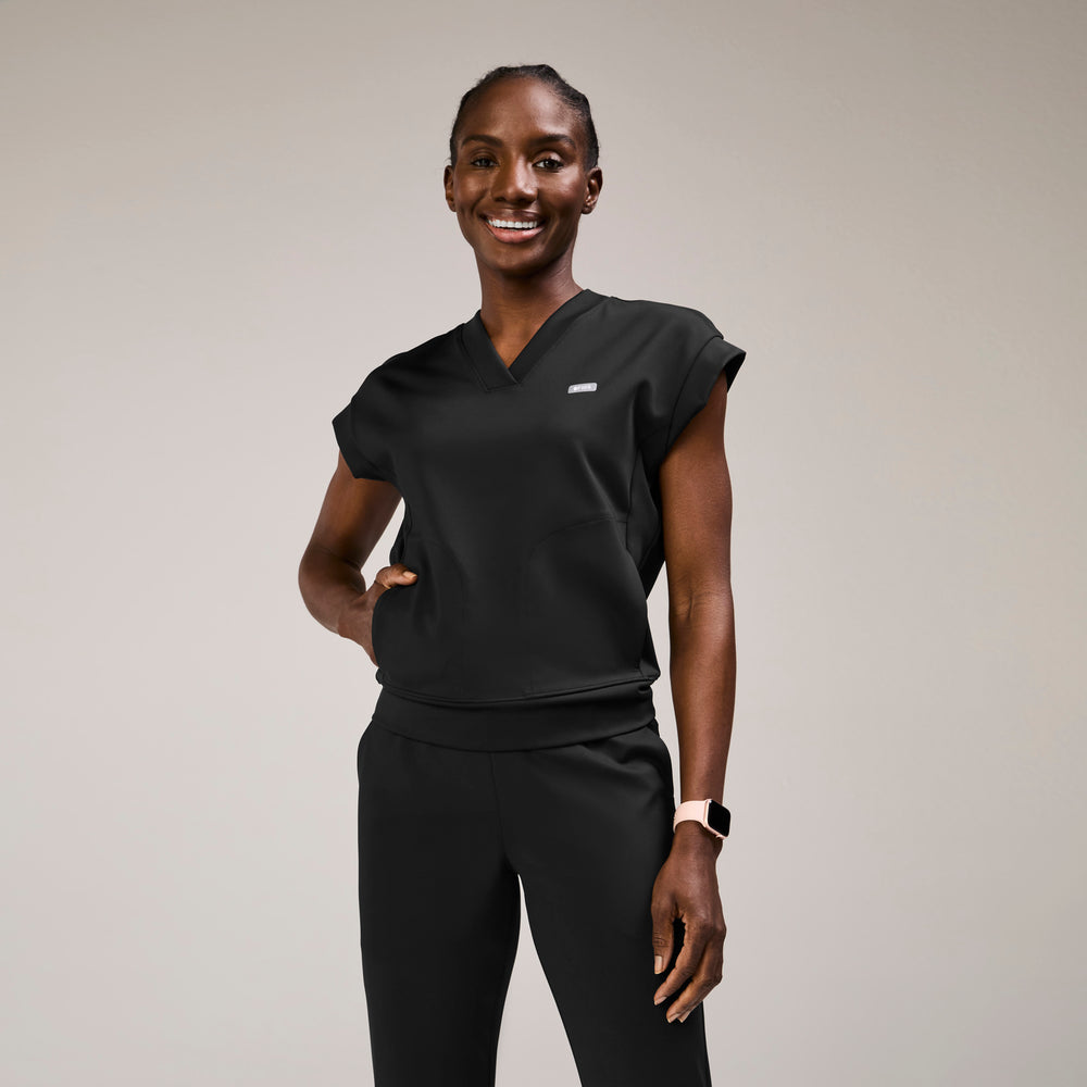 women's Black Mira FORMx V-Neck - Scrub Top™