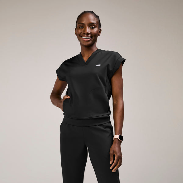Women's Black Mira FORMx Banded - Scrub Top™