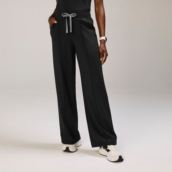 women's Black High Waisted Salina FORMx Wide Leg - Petite Scrub Pant™