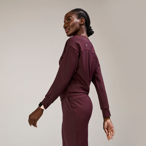Women's Burgundy Cornelia FORMx Long-Sleeve- Scrub Top™