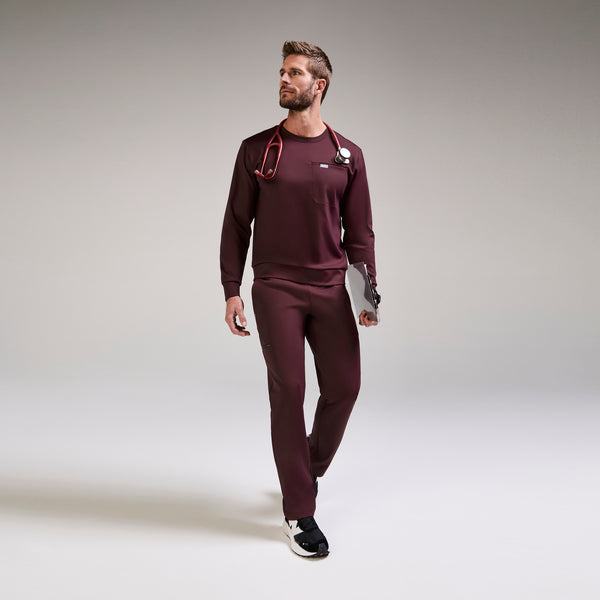 Men's Burgundy Destin FORMx Relaxed Long-Sleeve - Scrub Top™