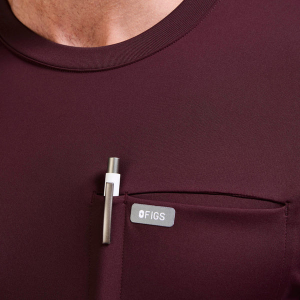 Men's Burgundy Destin FORMx Relaxed Long-Sleeve - Scrub Top™