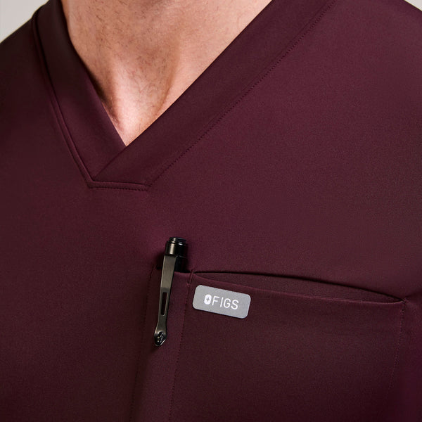 Men's Burgundy Logan FORMx V-Neck - Scrub Top™