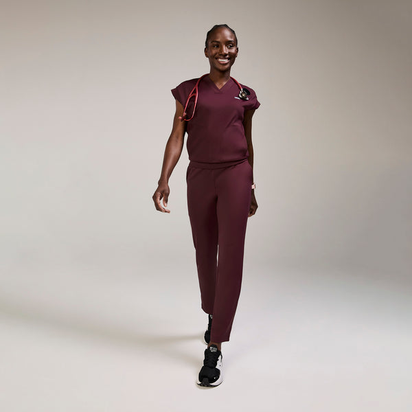 Women's Burgundy Mira FORMx Banded - Scrub Top™