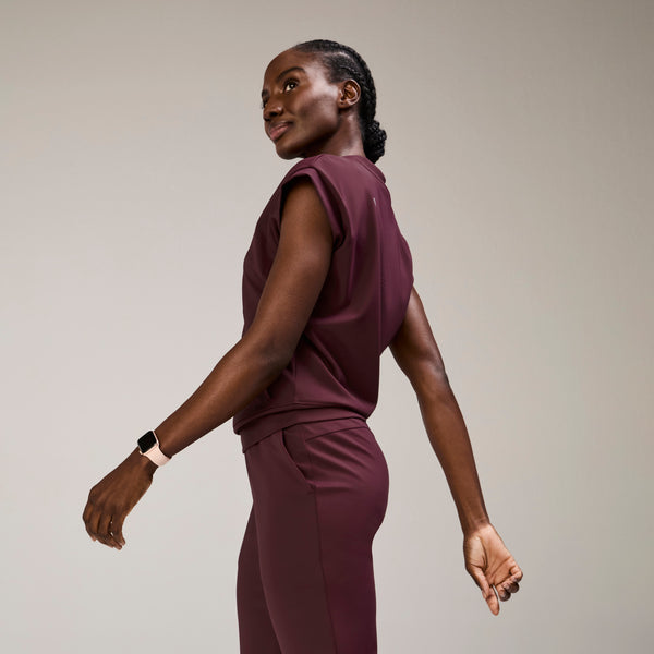 Women's Burgundy Mira FORMx Banded - Scrub Top™