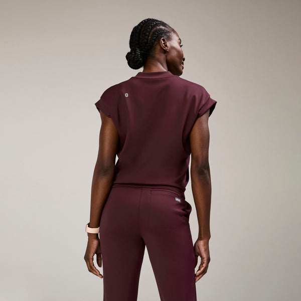 Women's Burgundy Mira FORMx Banded - Scrub Top™