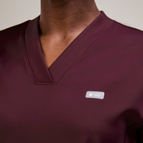 Women's Burgundy Mira FORMx Banded - Scrub Top™
