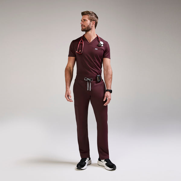 Men's Burgundy Logan FORMx V-Neck - Scrub Top™