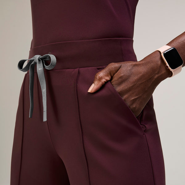 women's Burgundy High Waisted Salina FORMx Wide Leg - Tall Scrub Pant™