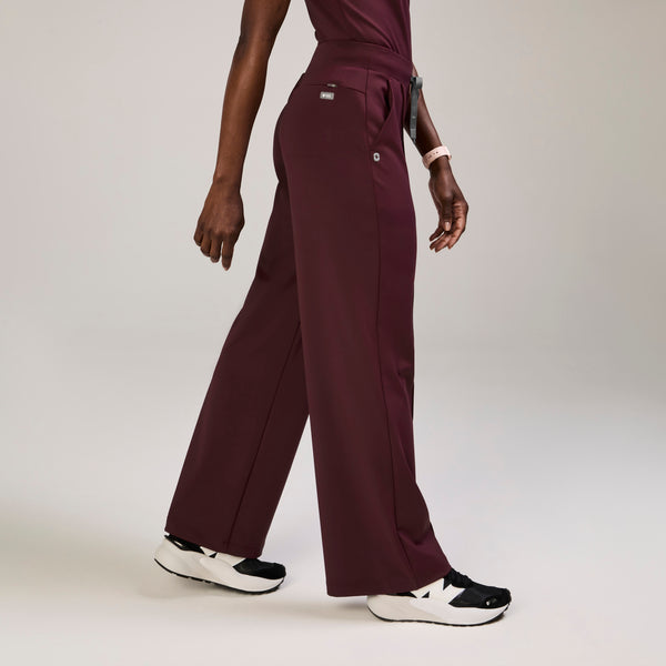 women's Burgundy High Waisted Salina FORMx Wide Leg - Tall Scrub Pant™