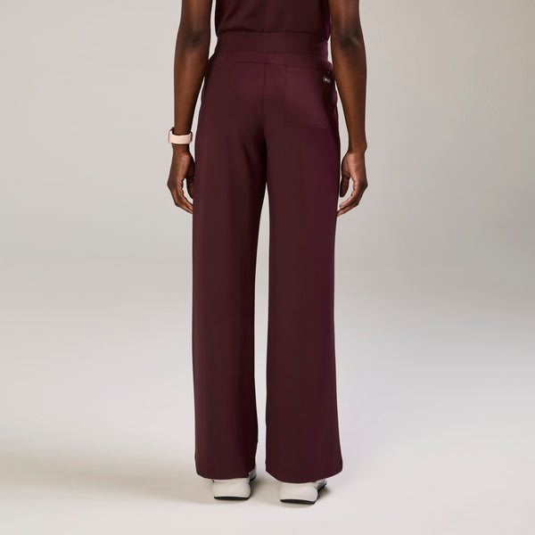 women's Burgundy High Waisted Salina FORMx Wide Leg - Tall Scrub Pant™