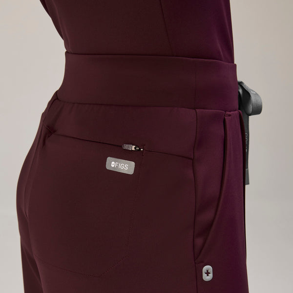 women's Burgundy High Waisted Salina FORMx Wide Leg - Tall Scrub Pant™