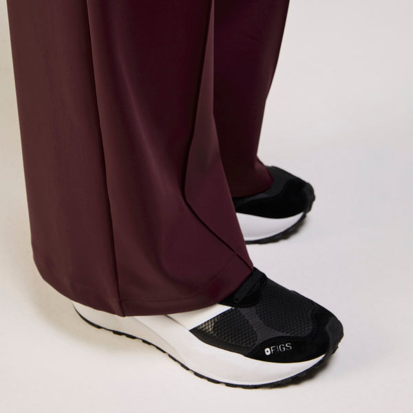 women's Burgundy High Waisted Salina FORMx Wide Leg - Tall Scrub Pant™