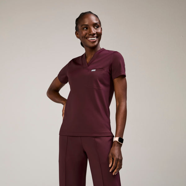 Women's Burgundy Sona FORMx Slim - Scrub Top™