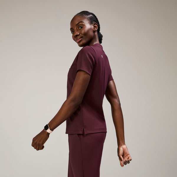 Women's Burgundy Sona FORMx Slim - Scrub Top™