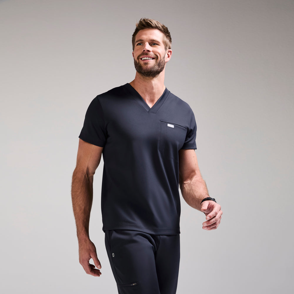 men's Navy Logan FORMx Slim V-Neck - Scrub Top™