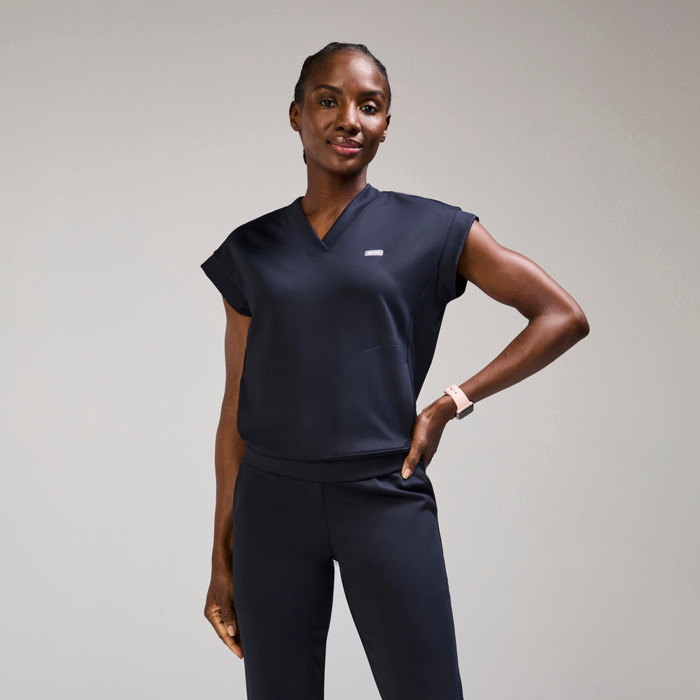 women's Navy Mira FORMx V-Neck - Scrub Top™