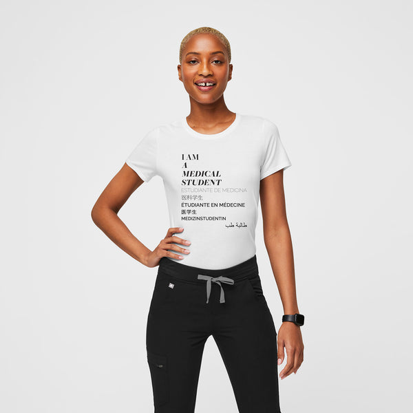 Women's White Medical Student - Short-Sleeve Underscrub