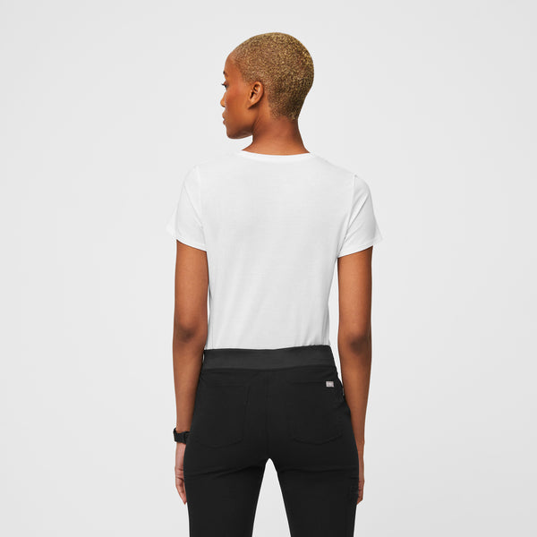 Women's White Physician Associate Student - Short-Sleeve Underscrub