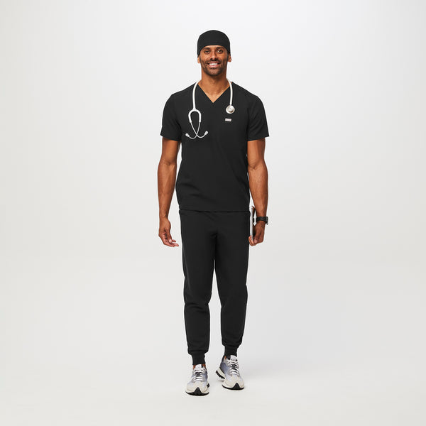Black FIGS Scrub Cap With Buttonholes
