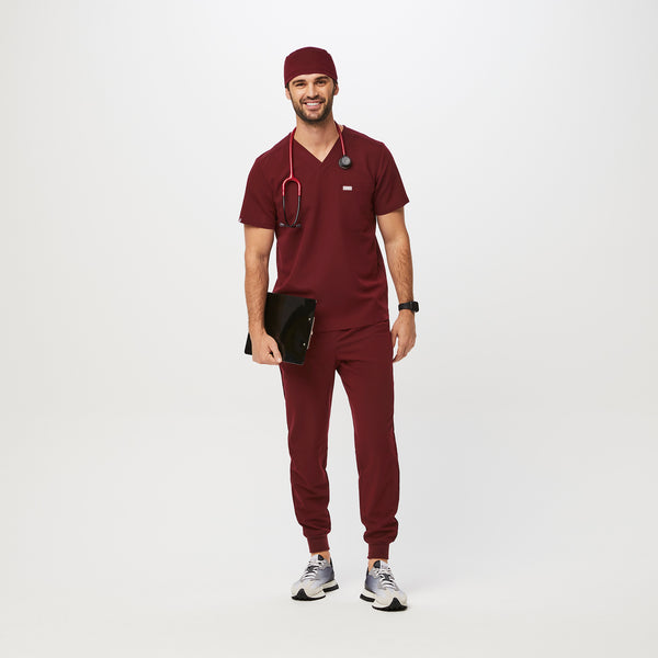 Burgundy FIGS Scrub Cap With Buttonholes