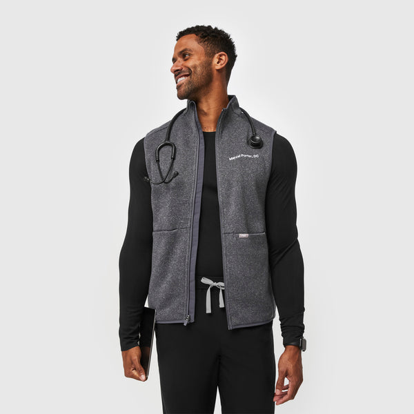 Men's Heathered Dark Charcoal On-Shift™ Sweater-Knit Vest