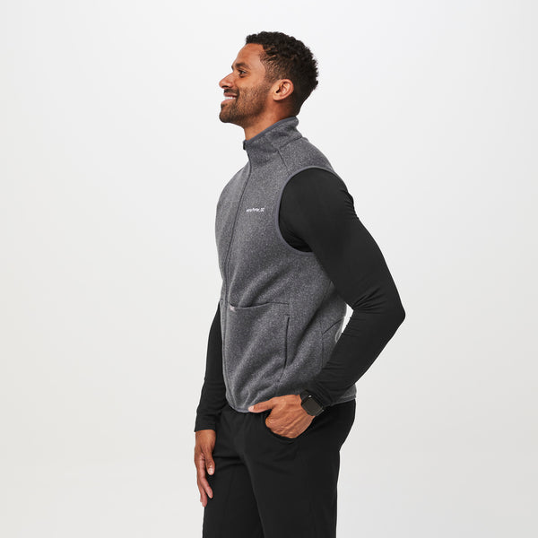 Men's Heathered Dark Charcoal On-Shift™ Sweater-Knit Vest