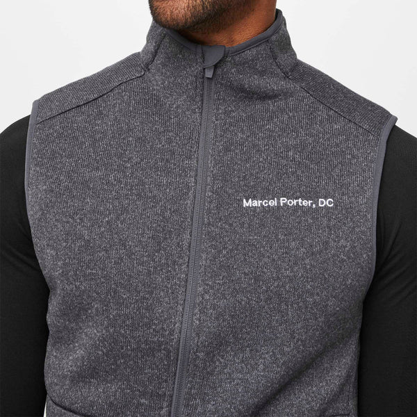 Men's Heathered Dark Charcoal On-Shift™ Sweater-Knit Vest